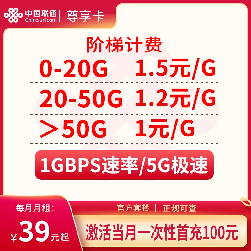 联通39元尊享卡【只发贵州】