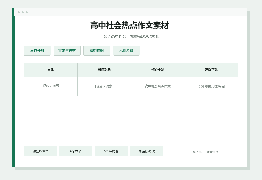 高中社会热点作文素材Word文档内容缩略图
