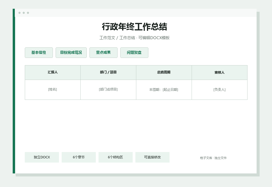 行政年终工作总结Word文档内容缩略图